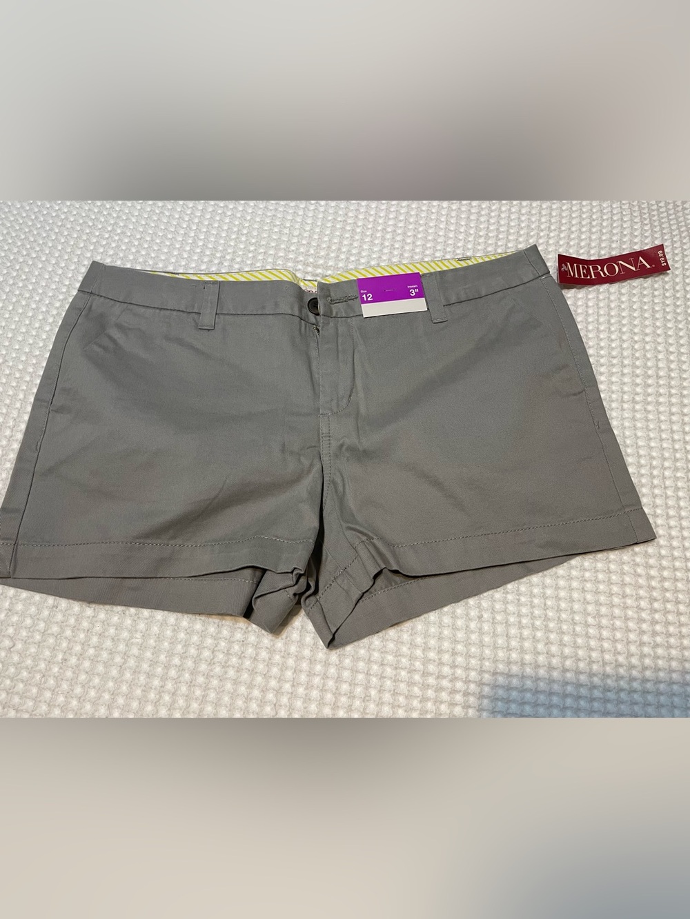 NWT Merona Gray Women's Chino Shorts